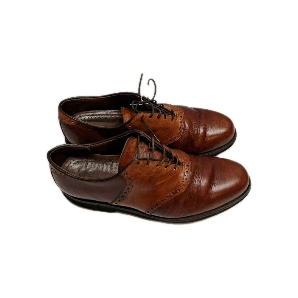 Dexter Brown / Brown Pebble Saddle Shoes USA Mens Size 11 WW #50746